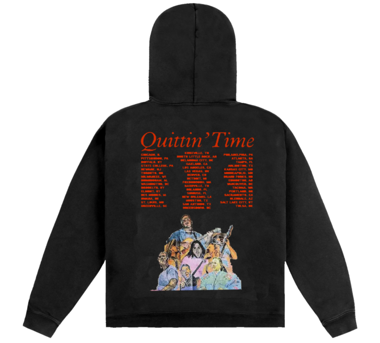Home 93 Zach Bryan 2024 Quittin Time Tour Hoodie