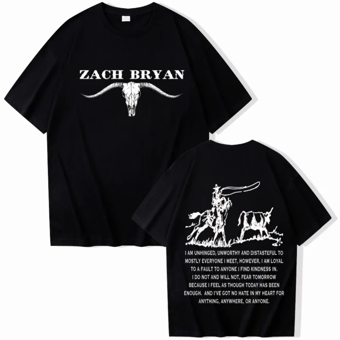 Zach Bryan Horse Cowboy T Shirts Man Woman Harajuku O Neck Short Sleeve Shirts.jpg 1