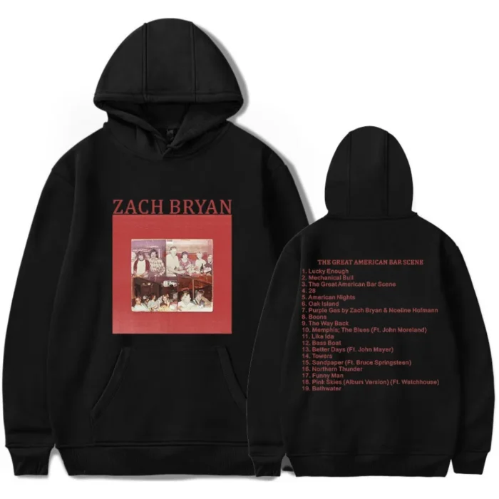 Zach Bryan The Great American Bar Scene Merch Hoodie