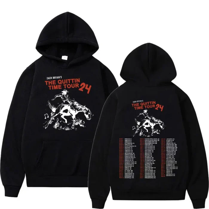 Zach Bryan The Quittin Time 2024 Tour Print Hoodie Men s Women Vintage Fashion Pullover Oversized.jpg