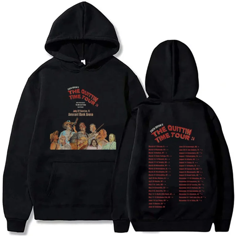 Home 91 Zach Bryan The Quittin Time Tour 2024 Hoodie