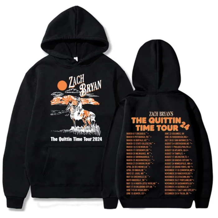 Zach Bryan The Quittin Time Tour Hoodie Women